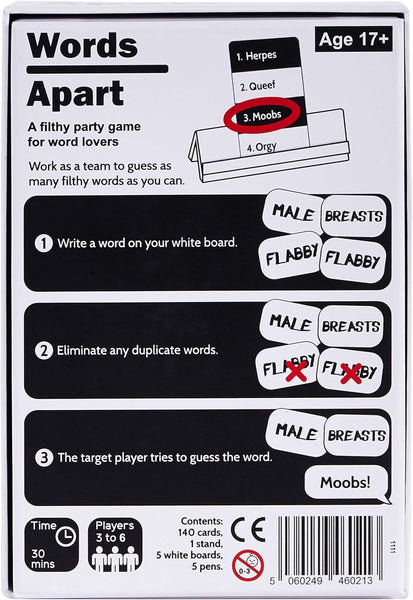 "Words Apart" The Outrageous Word Guessing Game