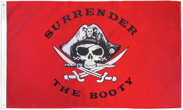 3x5 Ft. "Surrender the Booty Pirate" Flag