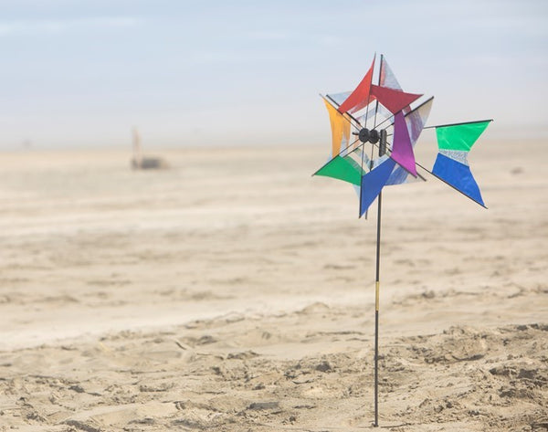 "Laser Rainbow Kaleidoscope" Ground Spinner