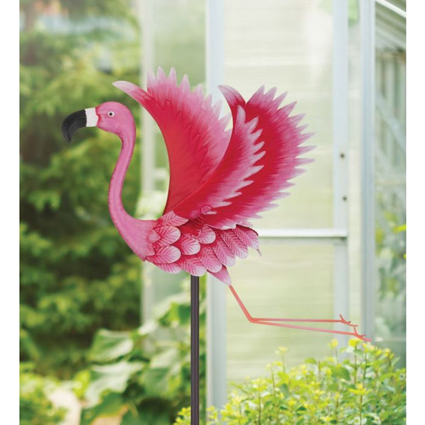 Bird Jiggly Garden Stake "Flamingo"