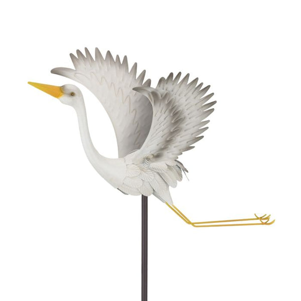 Bird Jiggly Garden Stake "Egret"