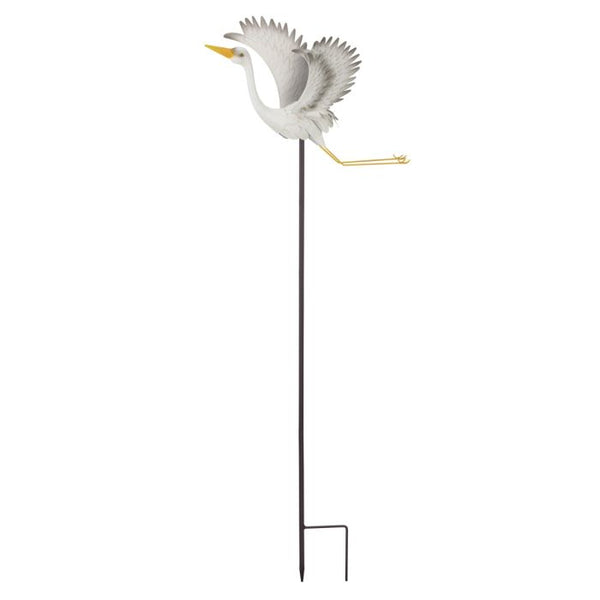 Bird Jiggly Garden Stake "Egret"