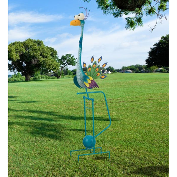 "Goofy Rocker - Peacock" Garden Stake