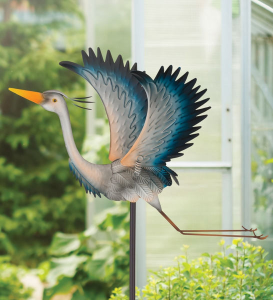 Bird Jiggly Garden Stake "Heron"