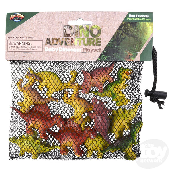 "Baby Dinosaurs" in a Mesh Bag Play Set