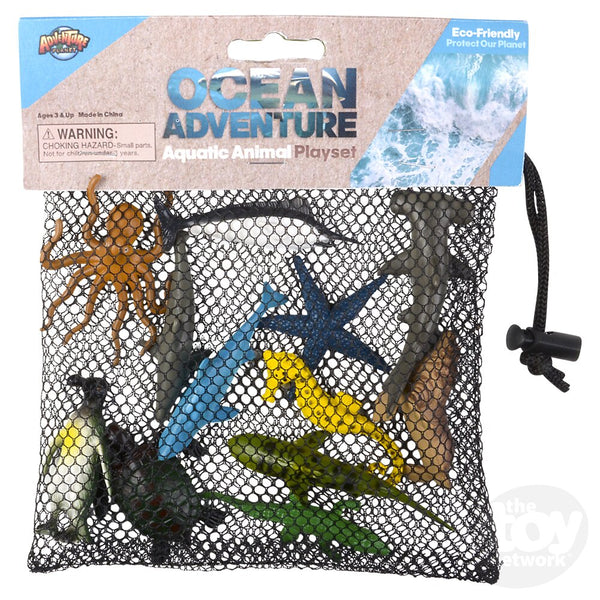 "Aquatic Animals" in a Mesh Bag Play Set