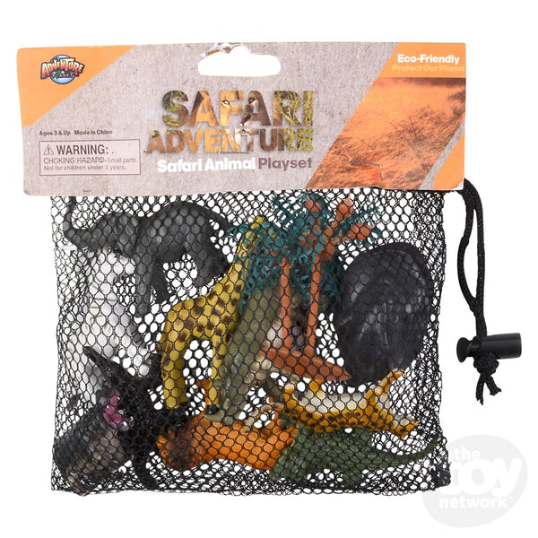 "Safari Animals" in a Mesh Bag Play Set